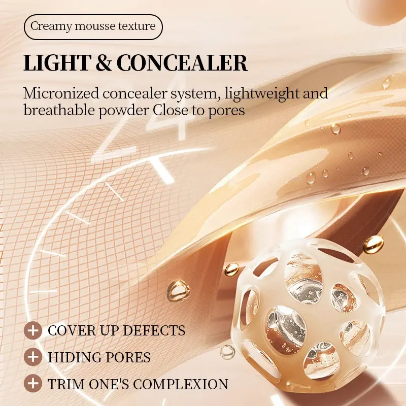 OCHEAL Mini Concealer Foundation - Liquid Cover for Acne Spots & Dark Circles Waterproof Oil-Control Cream for Even Skin Tone