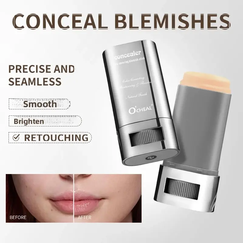 Liquid Concealer Stick - Covers Acne Marks Dark Circles Tattoos & Freckles Full Coverage Foundation Cosmetic for Face