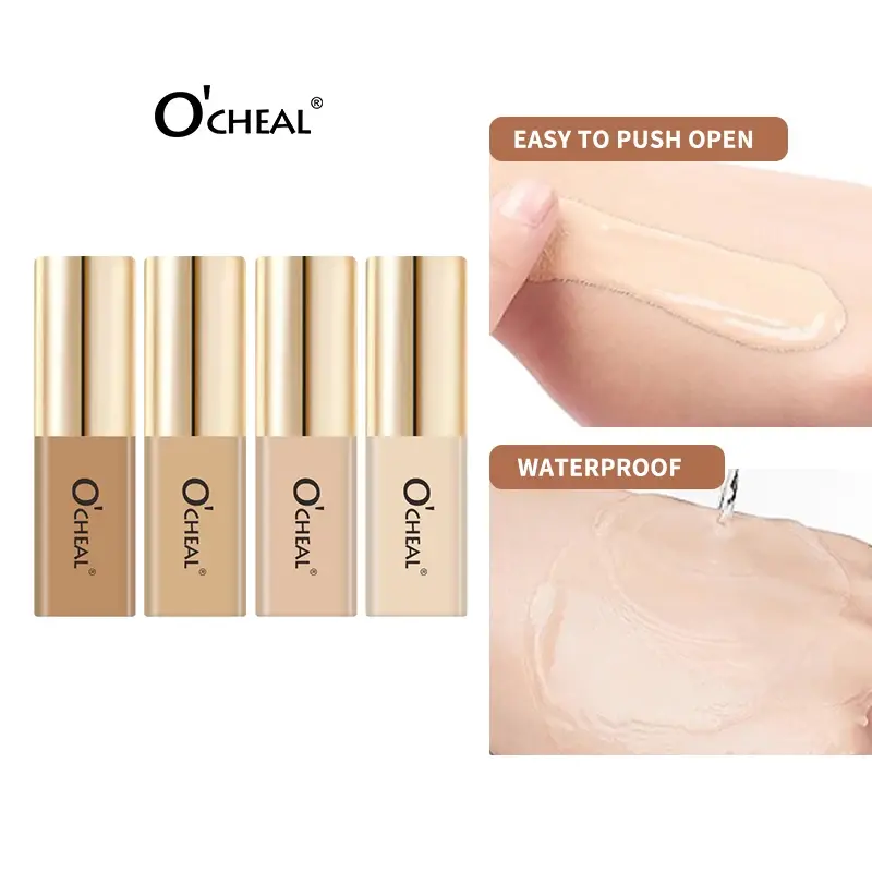 OCHEAL Mini Concealer Foundation - Liquid Cover for Acne Spots & Dark Circles Waterproof Oil-Control Cream for Even Skin Tone
