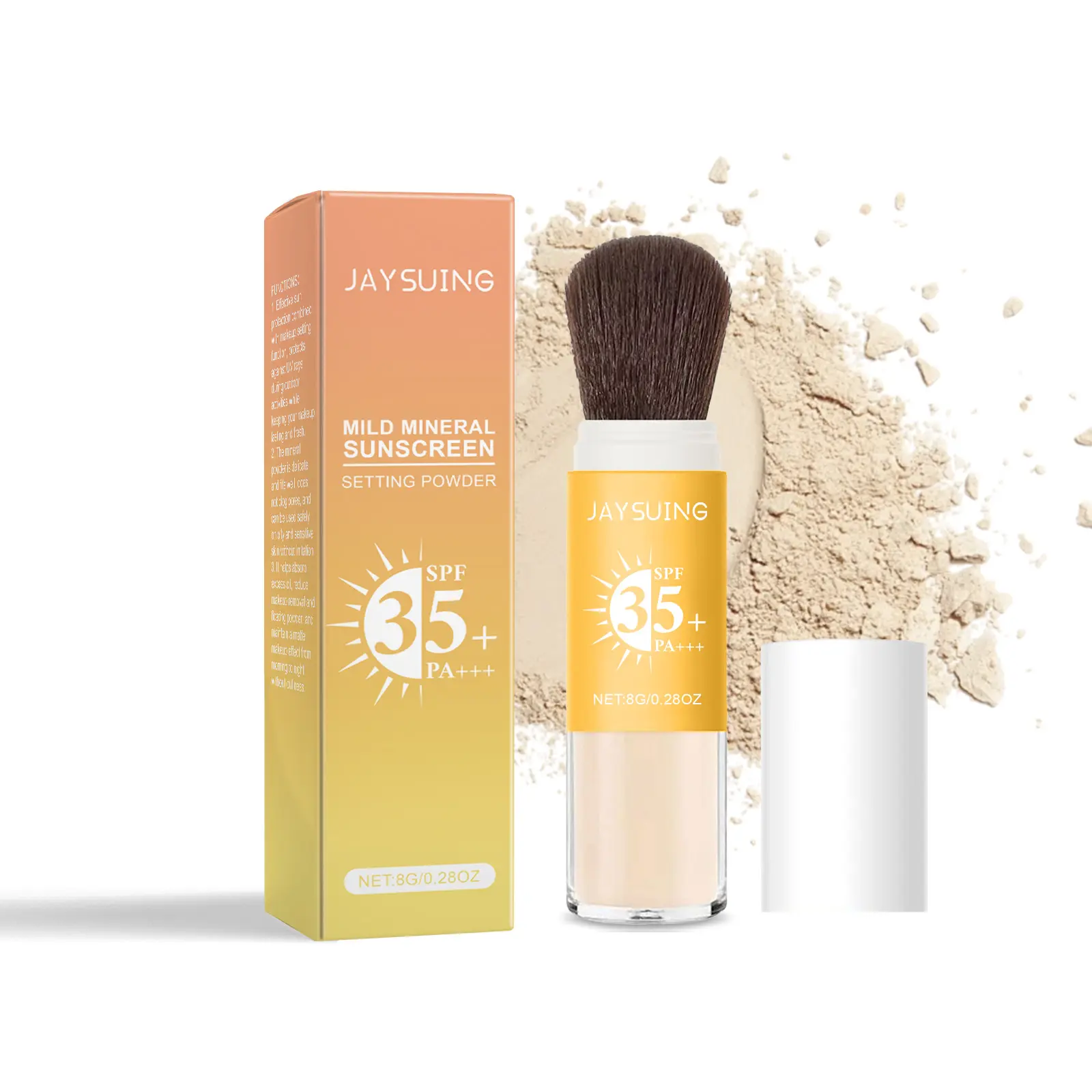 Matte Loose Powder Spf50 Sunblock Skin Oil Control Natural Soft Face Invisible Pores Lasting Waterproof Sunscreen Setting Powder
