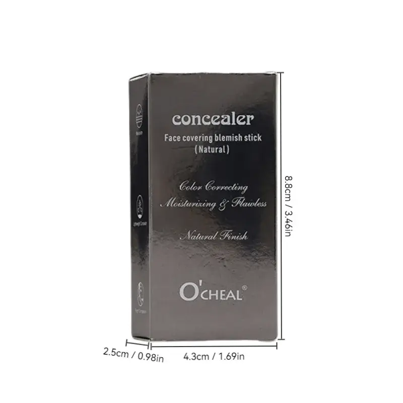 Liquid Concealer Stick - Covers Acne Marks Dark Circles Tattoos & Freckles Full Coverage Foundation Cosmetic for Face