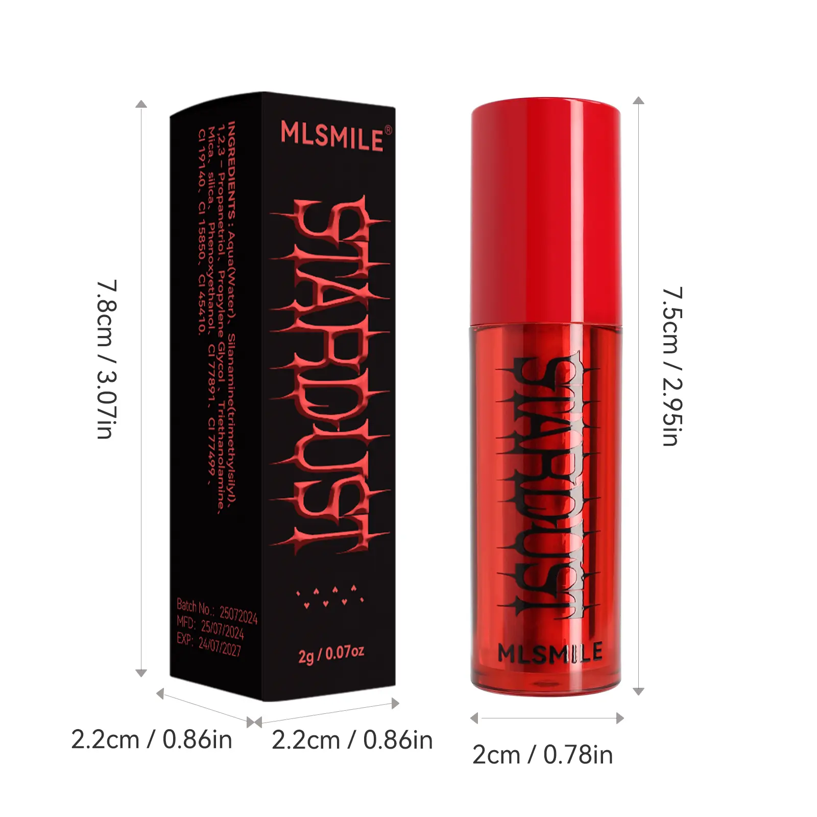 Long-Lasting Waterproof Lip And Face Makeup, High Pigment Black AndRed Gloss, Multi-Purpose Paste For All Skin Types