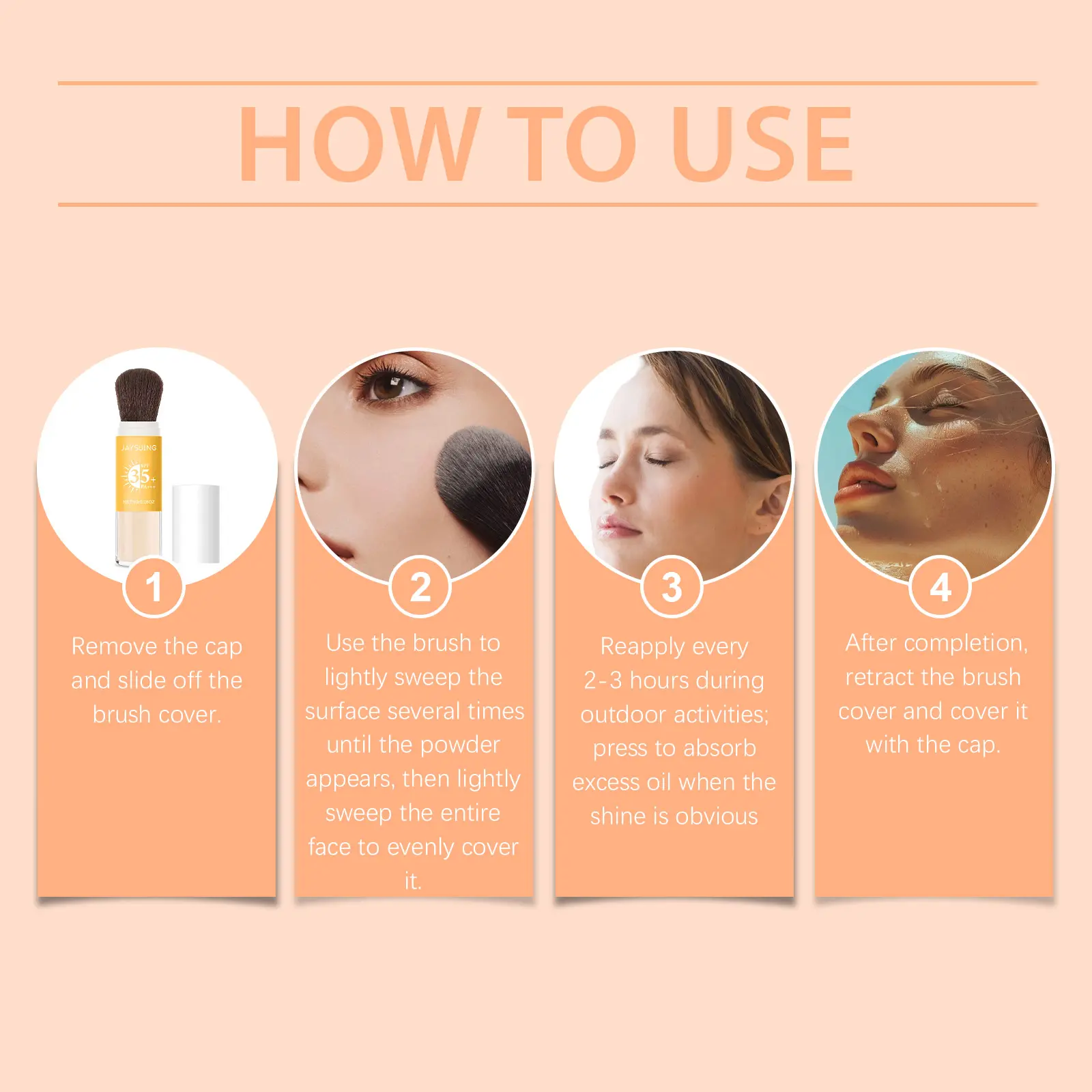 Matte Loose Powder Spf50 Sunblock Skin Oil Control Natural Soft Face Invisible Pores Lasting Waterproof Sunscreen Setting Powder