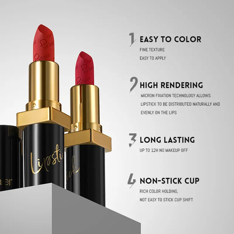 Matte velvet mist lipstick, waterproof and sweat-proof with easy color application, ideal as a gift for female friends