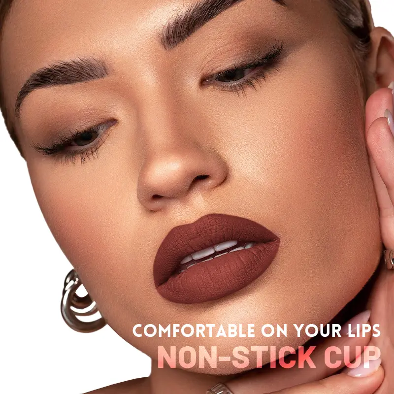 Matte velvet mist lipstick, waterproof and sweat-proof with easy color application, ideal as a gift for female friends