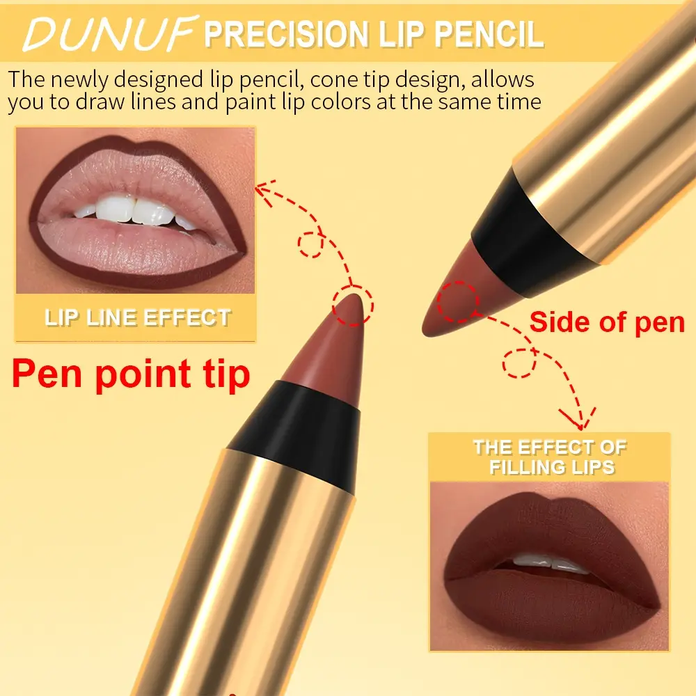 6 Colors Lipstick Pencil Matte Velvet Waterproof Long-lasting Non-stick Cup Lip Stick Sexy Brown Red Automatic Lip Liner Makeup
