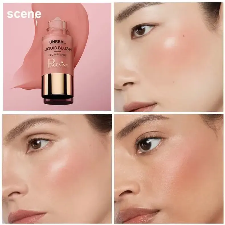 Unreal Liquid Blush Matte Cheek Rouge Natural Soft Shimmer Cream Blusher Longlasting Waterproof Sweatproof Sexy Eyeshadow Makeup