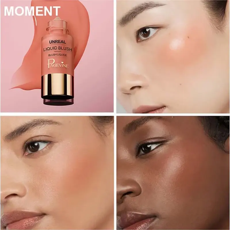 Unreal Liquid Blush Matte Cheek Rouge Natural Soft Shimmer Cream Blusher Longlasting Waterproof Sweatproof Sexy Eyeshadow Makeup