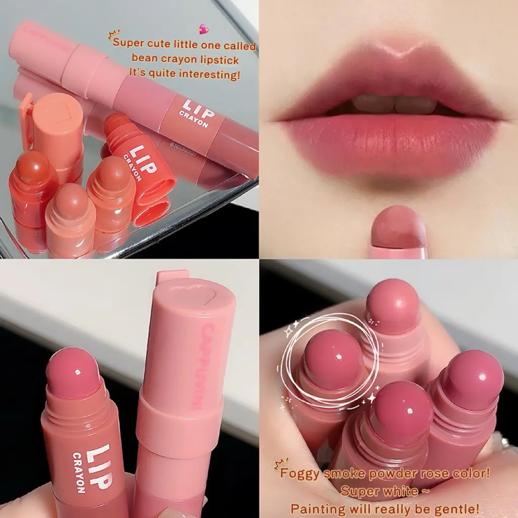 4 in 1 Red Matte Lipstick Crayon Kit Combo Pink Lip Tint Velvet Sexy Red Moisturizing Lipstick Pen Waterproof Lasting Lip Makeup