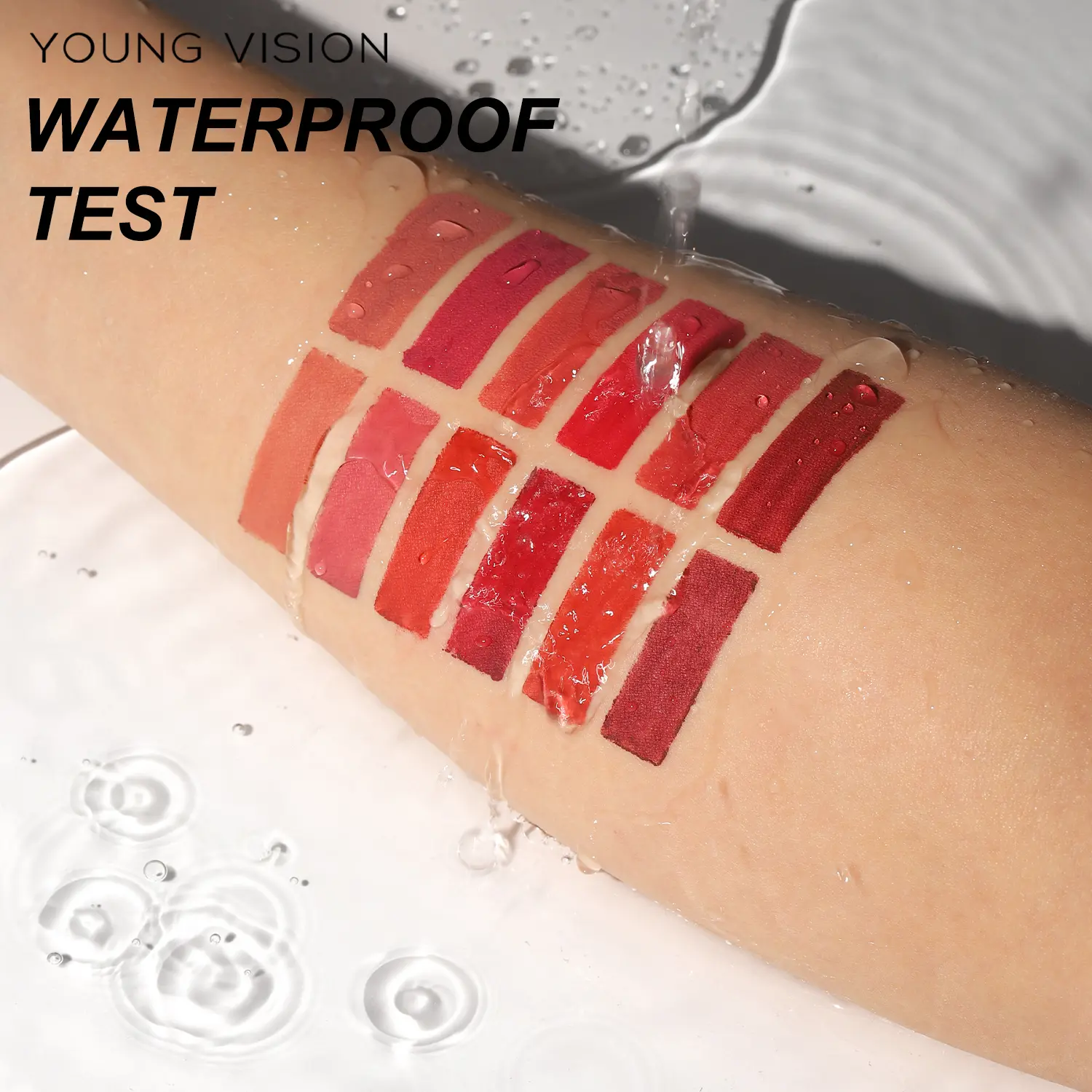 YOUNG VISION Dual Color Lip Liner Lip Gloss Combo Set Color Showing Waterproof Sweatproof Non-Sticky Cup Lip Gloss Set