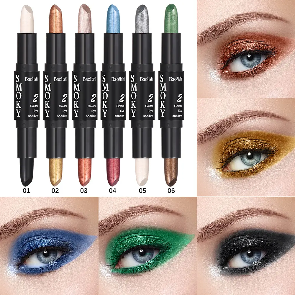 Two Color Overlapping Double Head Eye Shadow Pen Waterproof Durable And Easy To Apply Eye Makeup