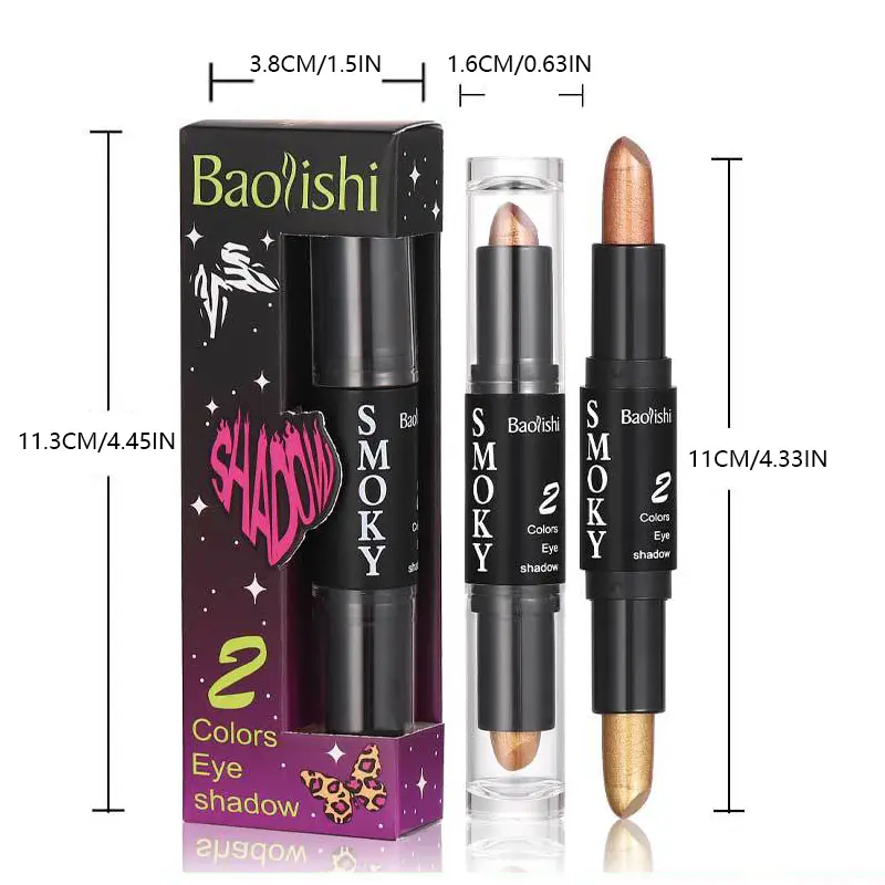 Two Color Overlapping Double Head Eye Shadow Pen Waterproof Durable And Easy To Apply Eye Makeup