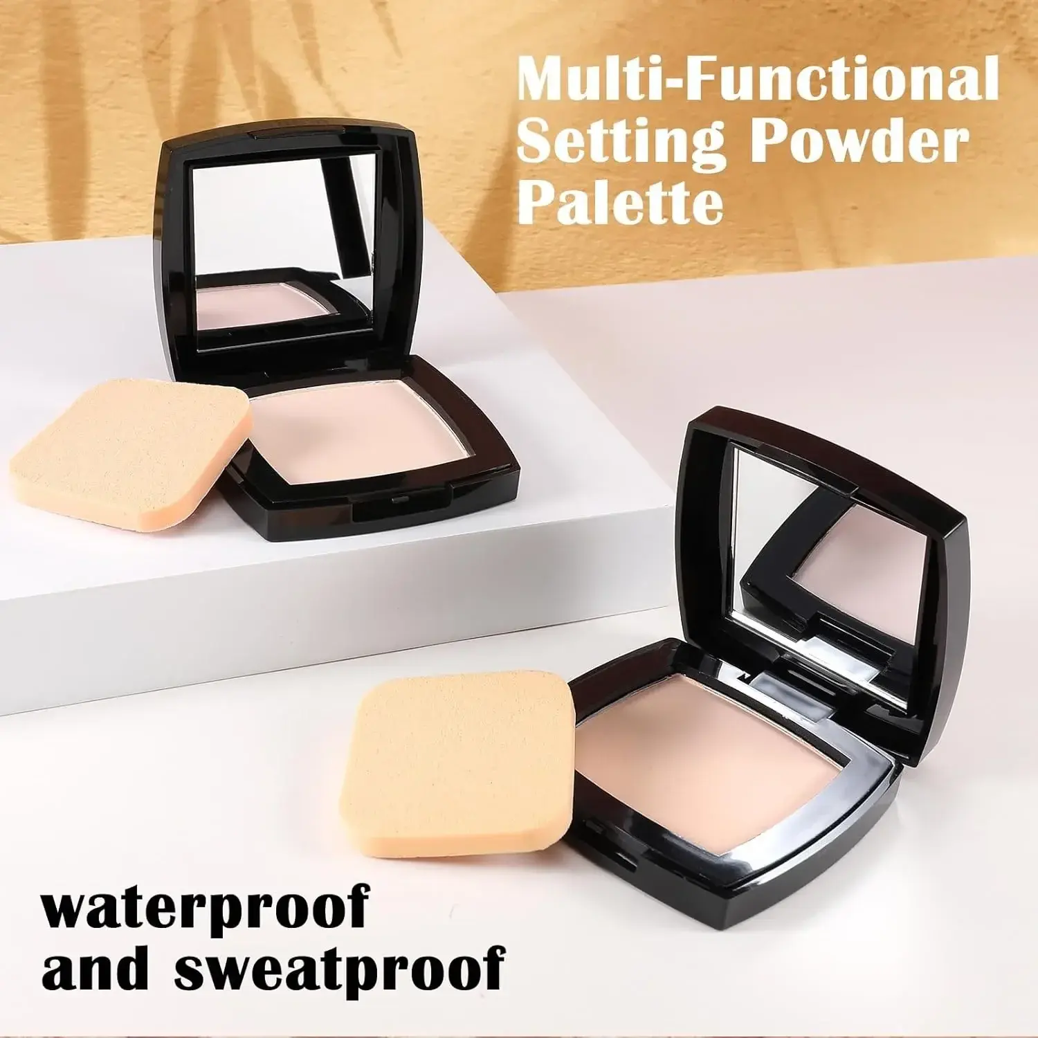 Long Lasting Matte Setting Powder Oil Control Pore Minimizing Flawless Makeup Portable Facial Powder for Smooth Skin Finish