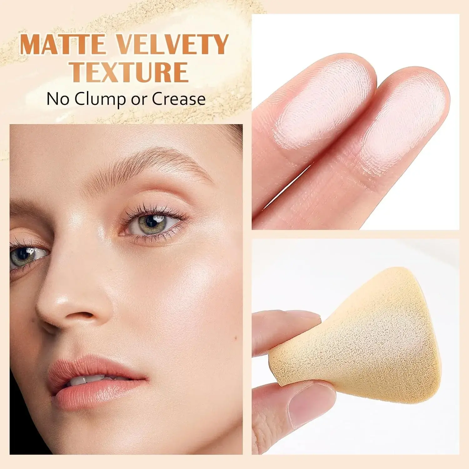 Long Lasting Matte Setting Powder Oil Control Pore Minimizing Flawless Makeup Portable Facial Powder for Smooth Skin Finish
