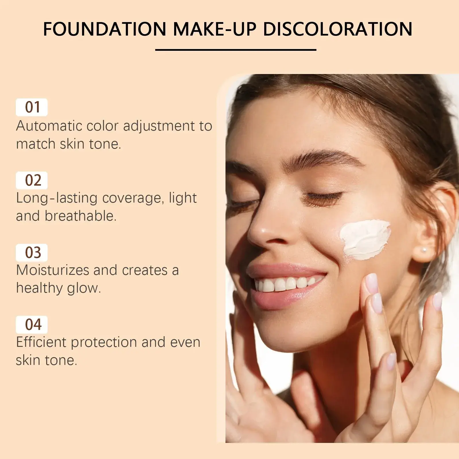 Color Changing Foundation Makeup Concealer Long Lasting Moisturizing Nourishing Oil-Control Skin Face Base Cosmetics