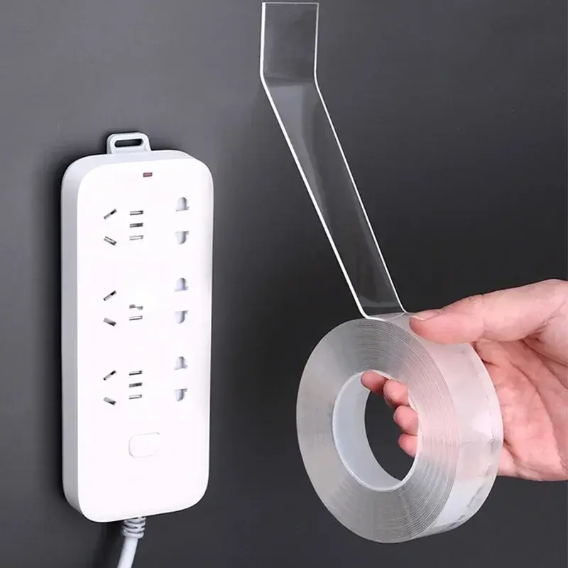 1pc Nano Double Sided Adhesive Tape Extra Strong Glue Two Face Masking Tape Waterproof Traceless Strip Reusable Double Face Tape