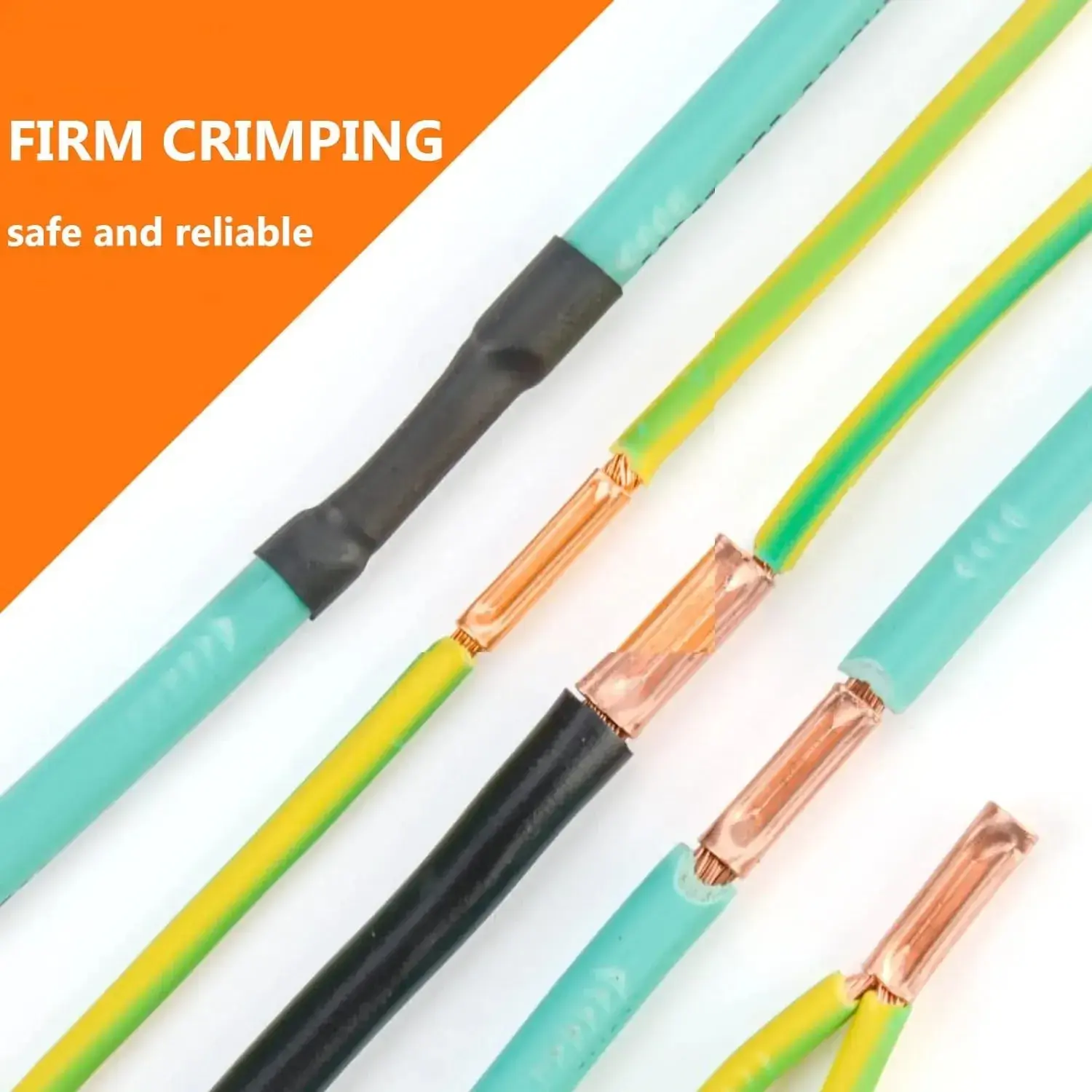 250Pcs Wire Ferrules Kit 7 Size Copper Crimp Connector Non Insulated Electrical Butt Terminal Assortment Kit 2025