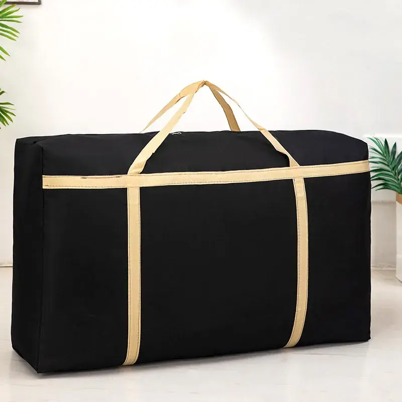 1pc 105L Oxford Cloth Moving Packing Bag Travel Luggage Bag Large Capacity Sturdy Waterproof Clothes Quilts Luggage Storage Bag