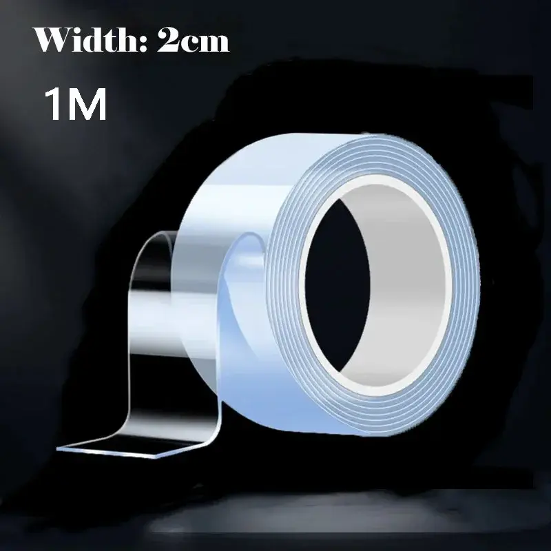 1pc Nano Double Sided Adhesive Tape Extra Strong Glue Two Face Masking Tape Waterproof Traceless Strip Reusable Double Face Tape