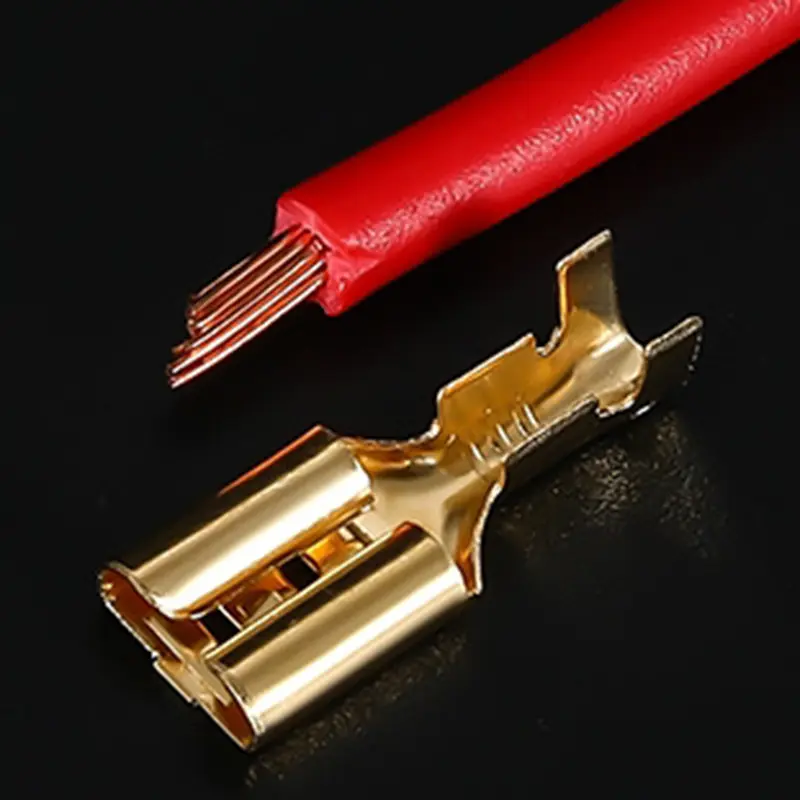 120 PCS Gold Silver Docking Terminal Cable Bare Terminal Spring Insert Sheath Terminal Set  Female Pair Terminal Box