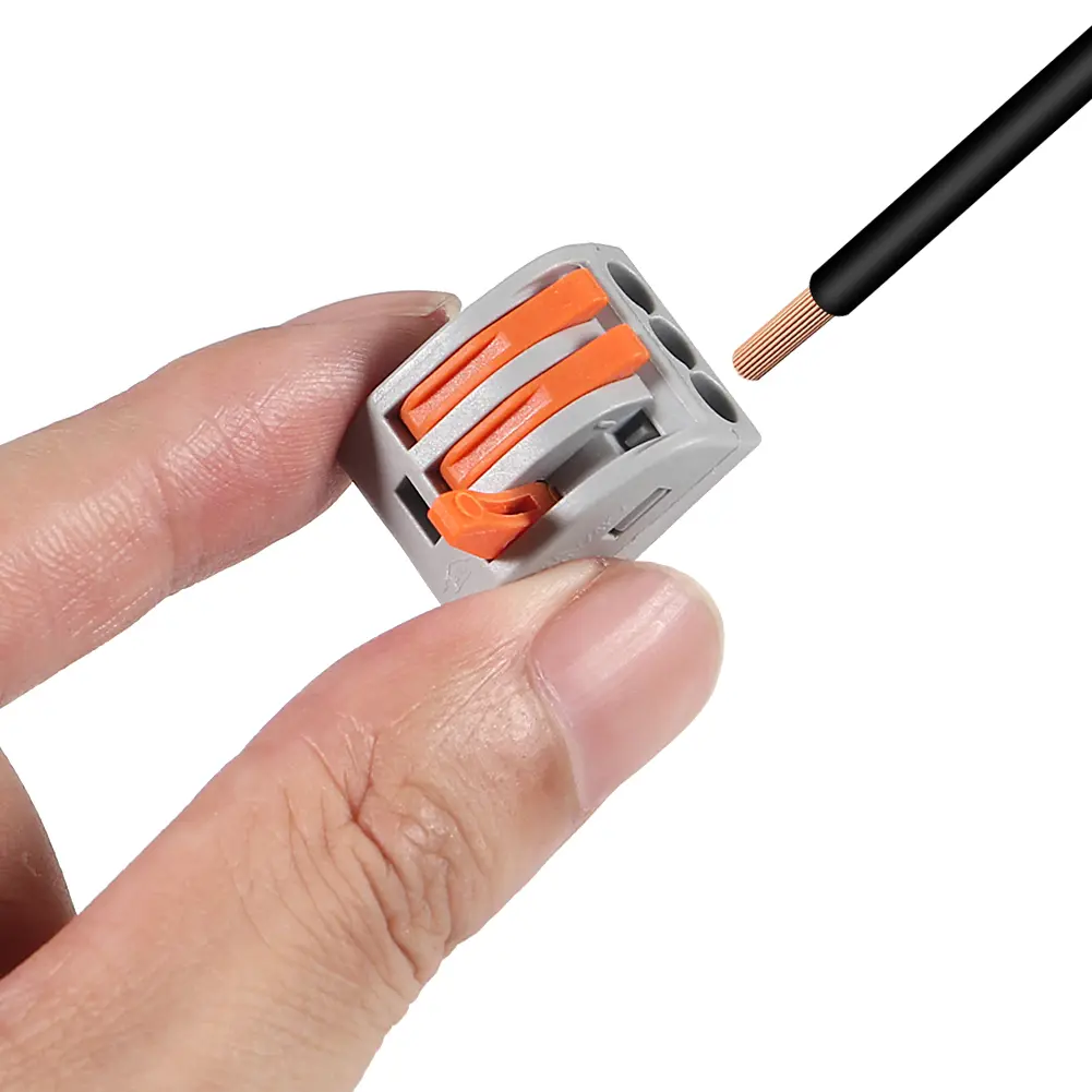 55pcs Quick Wire Connector,Fast Wiring Push in Lever Connectors Electrical Wiring Terminal Block with Storage Box, for Wires