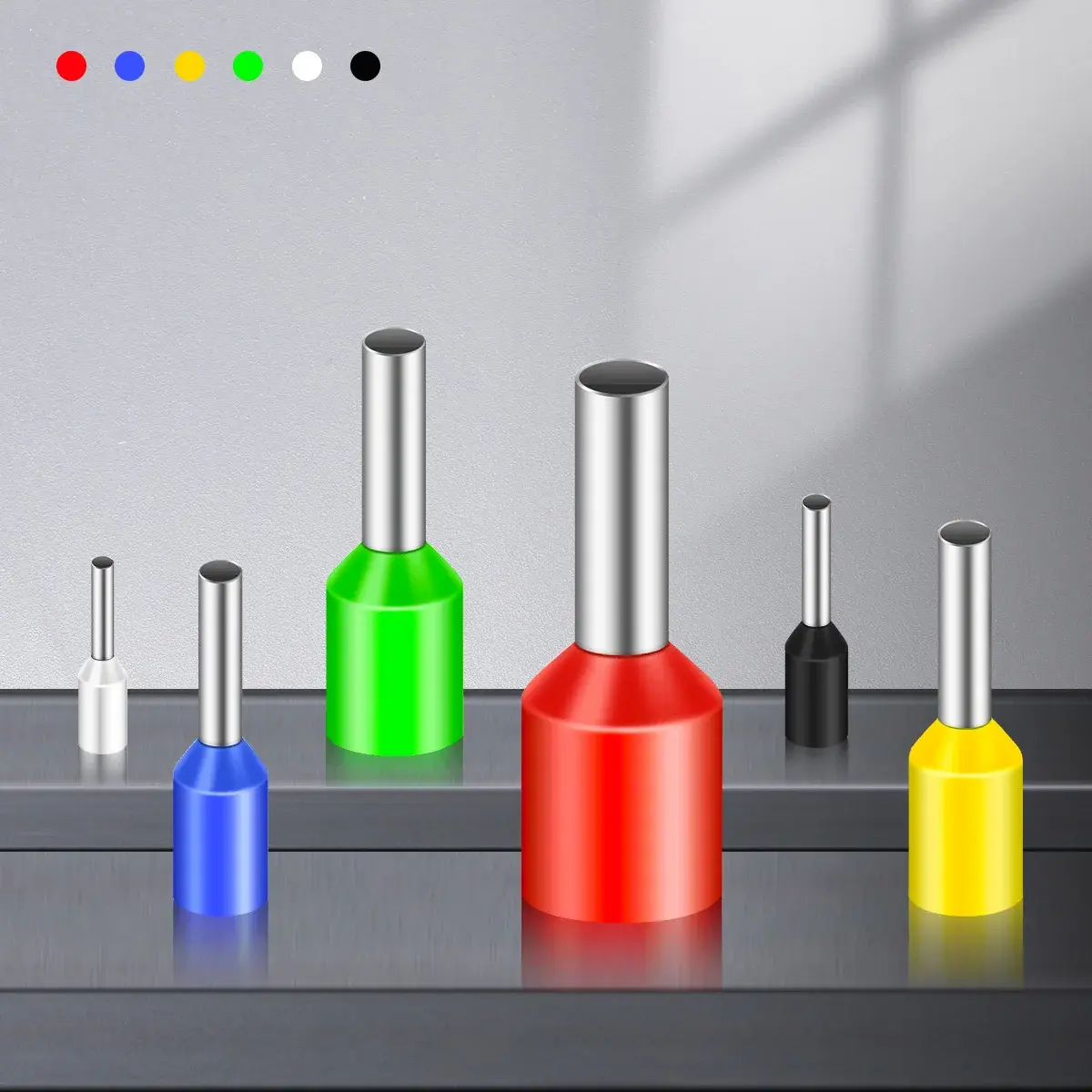1000PCS/Pack Insulated Cord End Terminal Crimp E0508 1008 1508 7508 2508 Pressure Terminal Ferrules Crimping Terminals Tubular