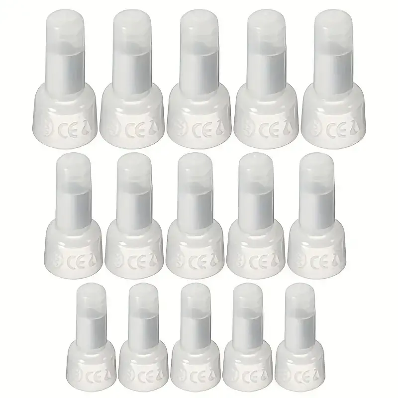 120pcs transparent closed end-line crimp connector, protection line crimp cap line connector, 3 Sizes(40pcs Per Size) fast termi