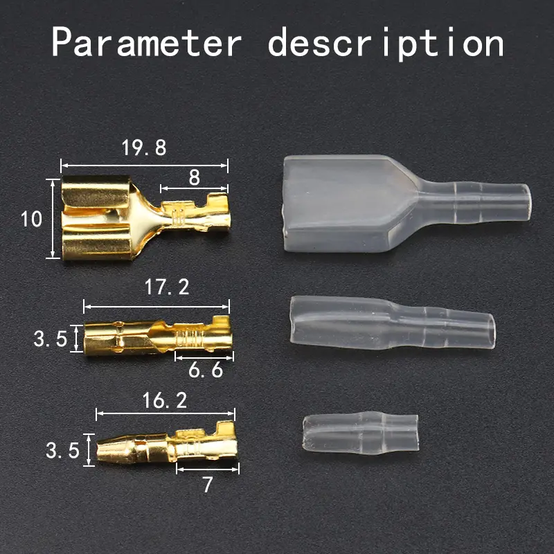 200PCS/120PCS 50 Set 3.5mm Male Female Motorcycle Bullet Connector Socket Classic TerminalS For Cable Wire of 1.0 mm to 2.5 mm