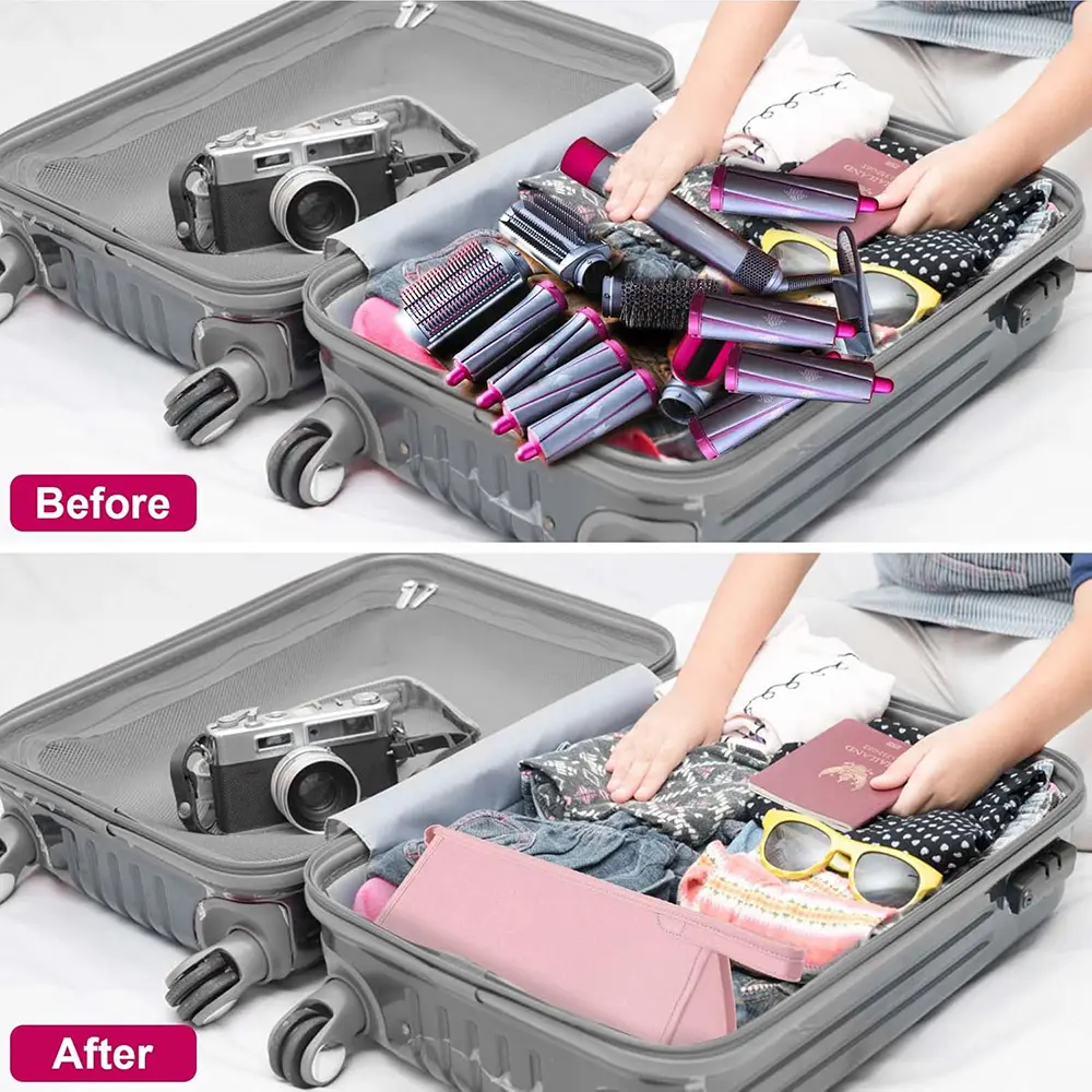 Portable Hair Dryer Storage Bag, Hair Dryer Travel Storage Bag, PU Leather Storage Bag Portable Travel Case Storage for Dyson