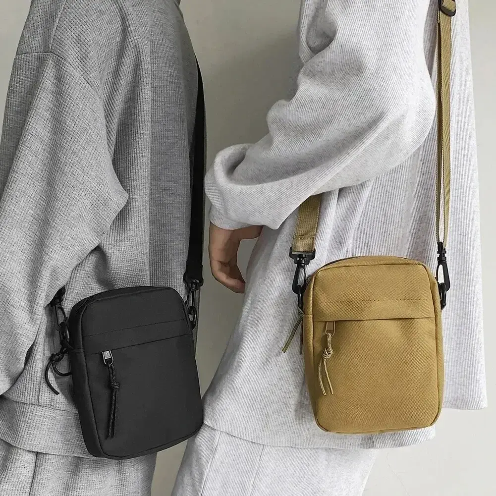 Canvas Women's Crossbody Bag Trend 2024 Oxford Shoulder Handbag Korean Solid Color Student Phone Bag Simple Shopper Bags Purse