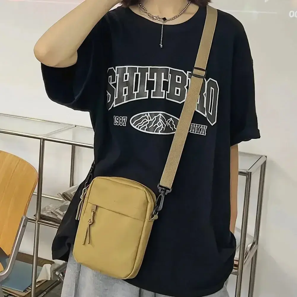 Canvas Women's Crossbody Bag Trend 2024 Oxford Shoulder Handbag Korean Solid Color Student Phone Bag Simple Shopper Bags Purse