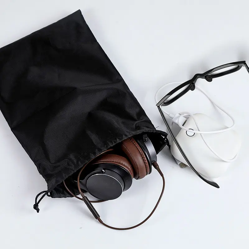 Drawstring Bag Shoes Underwear Travel Sport Bags Nylon Black Bags Organizer Clothes Packing for Outdoor Travel Use