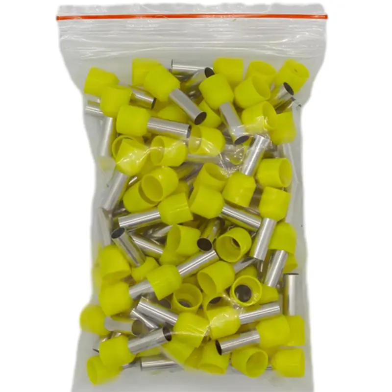 E10-12 Tube insulating Insulated terminals 10MM2 Cable Wire Connector 100PCS/Pack Insulating Crimp Terminal Connector