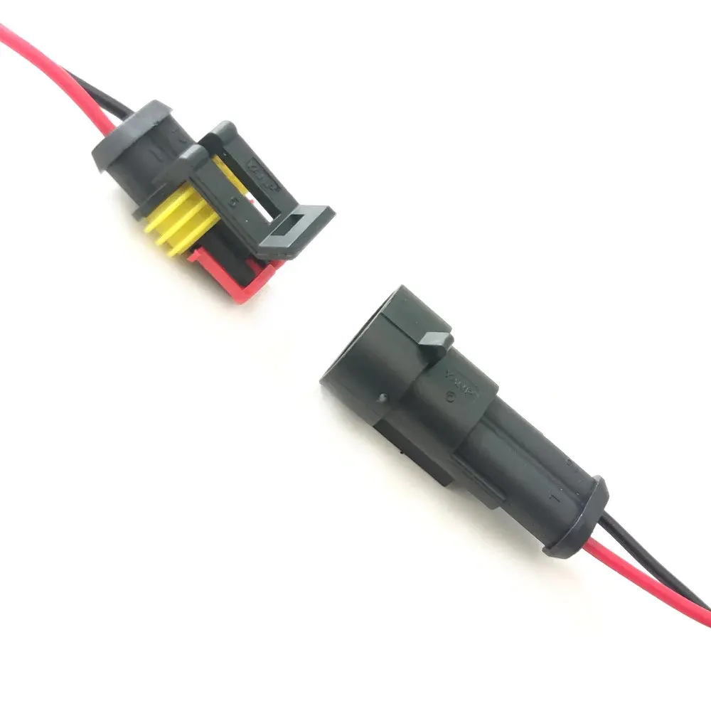12V Wire Connector 2pin 10pcs Cable Wire Connector Plug Super Seal Waterproof Electrical Wire Connector Plug for Home Car