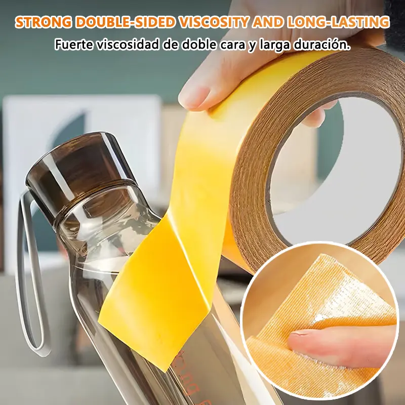 Double Sided Tape Super Strong Traceless Fabric Tape Double-sided Adhesive Washi Transparent Tape for Home Office School Carpet