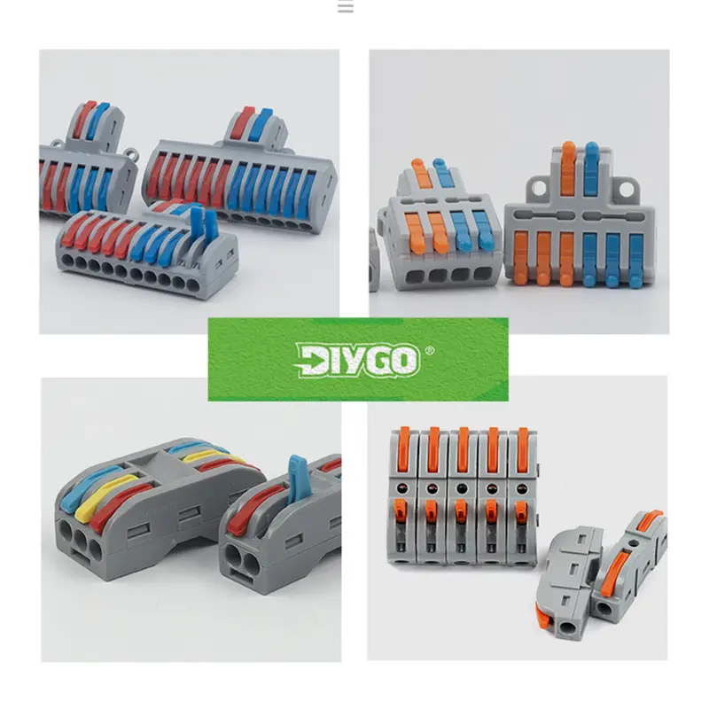 5PCS Lever Fast Wire Connectors Connect Electrical Universal Splicing Compact Inline Push-in Home Terminals Block 412/413 SPL