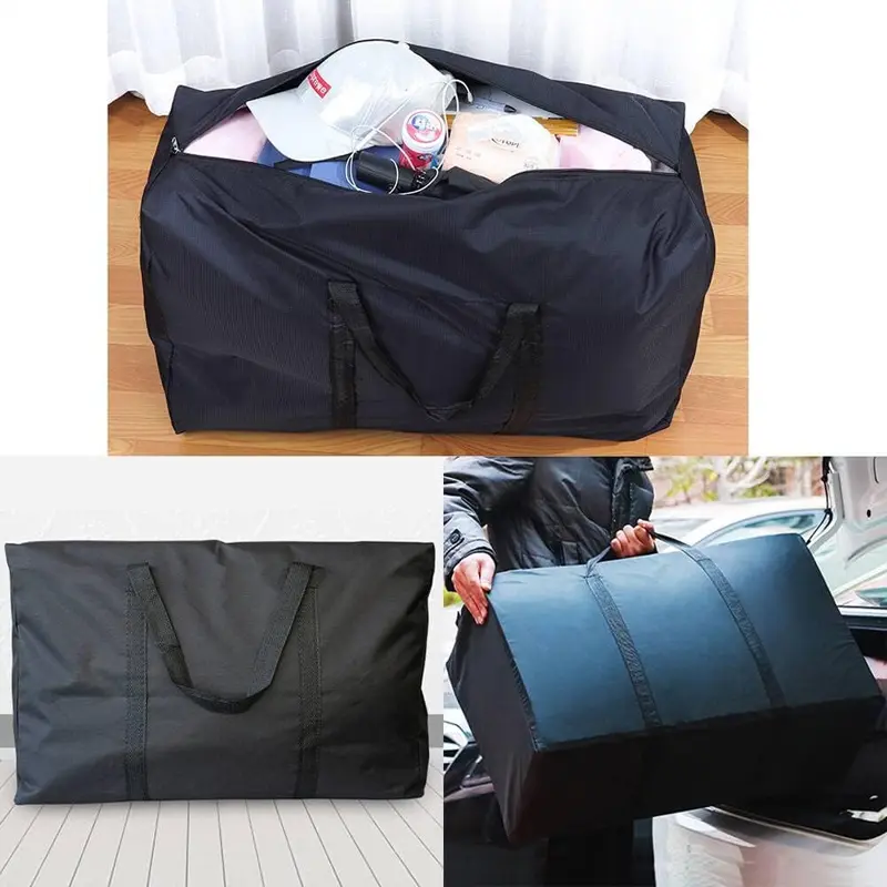 Extra Large Waterproof Moving Luggage Bags solid color large capacity clothes organizing bag Home Storage organizing Tool