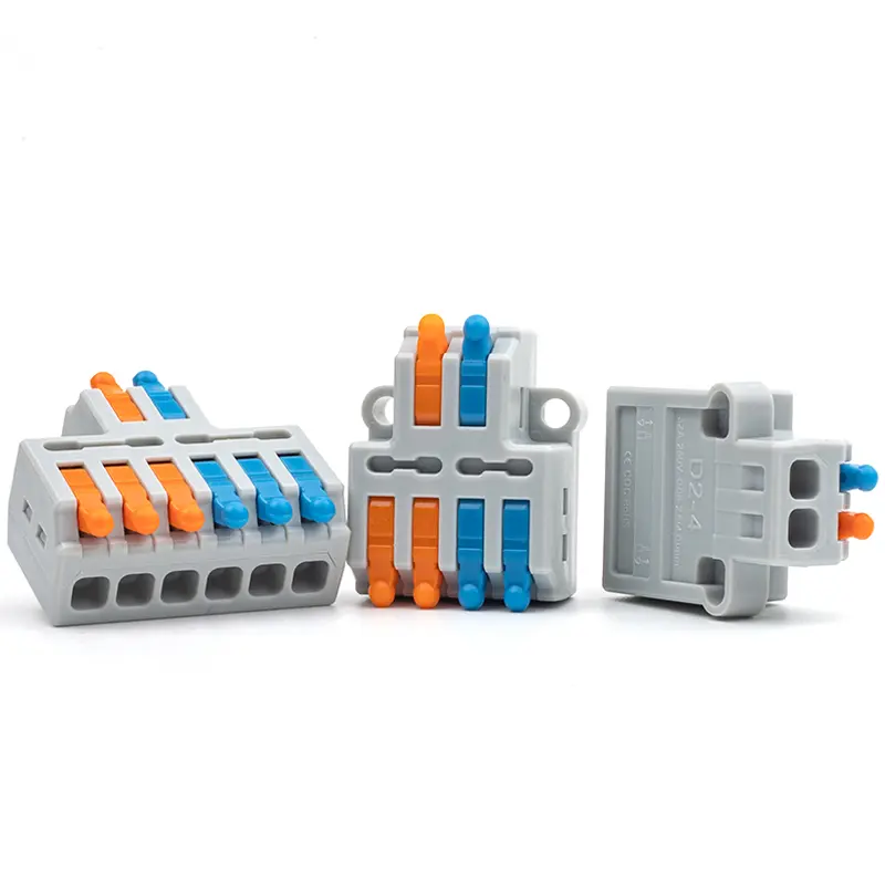 5PCS Lever Fast Wire Connectors Connect Electrical Universal Splicing Compact Inline Push-in Home Terminals Block 412/413 SPL