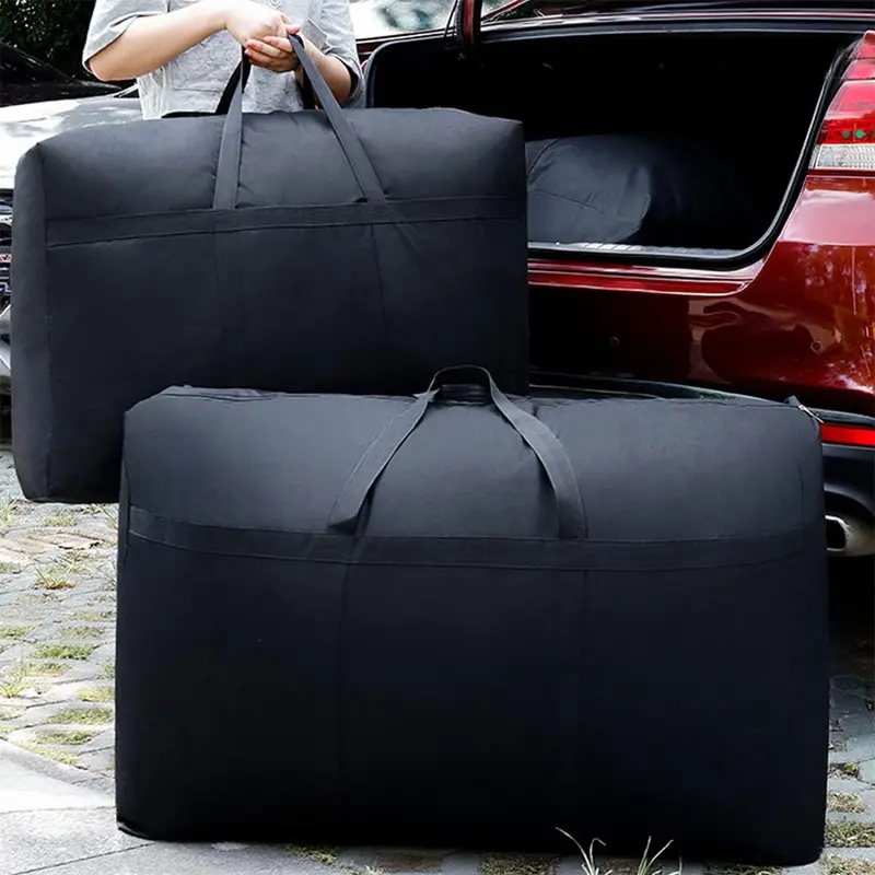 Extra Large Waterproof Moving Luggage Bags solid color large capacity clothes organizing bag Home Storage organizing Tool