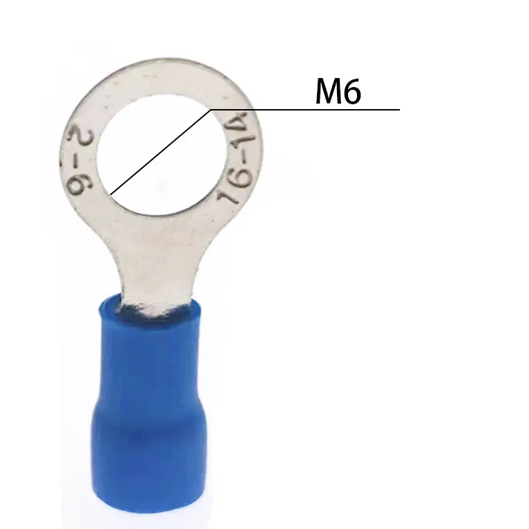 10/50/100Pcs/Lot M4-M12 mix RV2 M4/m5/m6/m8/m10/m12 16-14AWG Ring Crimp Terminal Insulated Electrical Cable Wire Connector