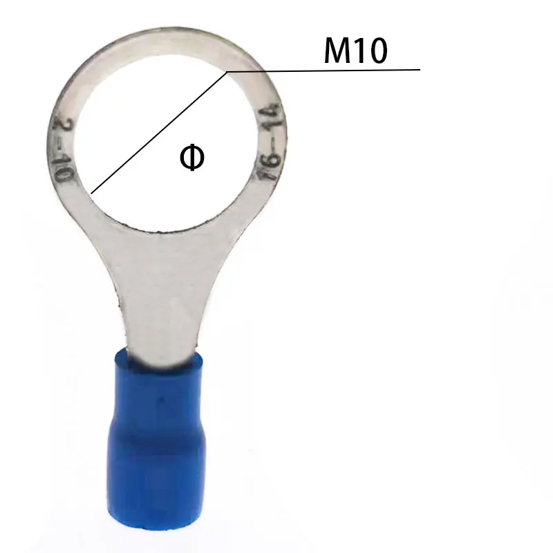 10/50/100Pcs/Lot M4-M12 mix RV2 M4/m5/m6/m8/m10/m12 16-14AWG Ring Crimp Terminal Insulated Electrical Cable Wire Connector