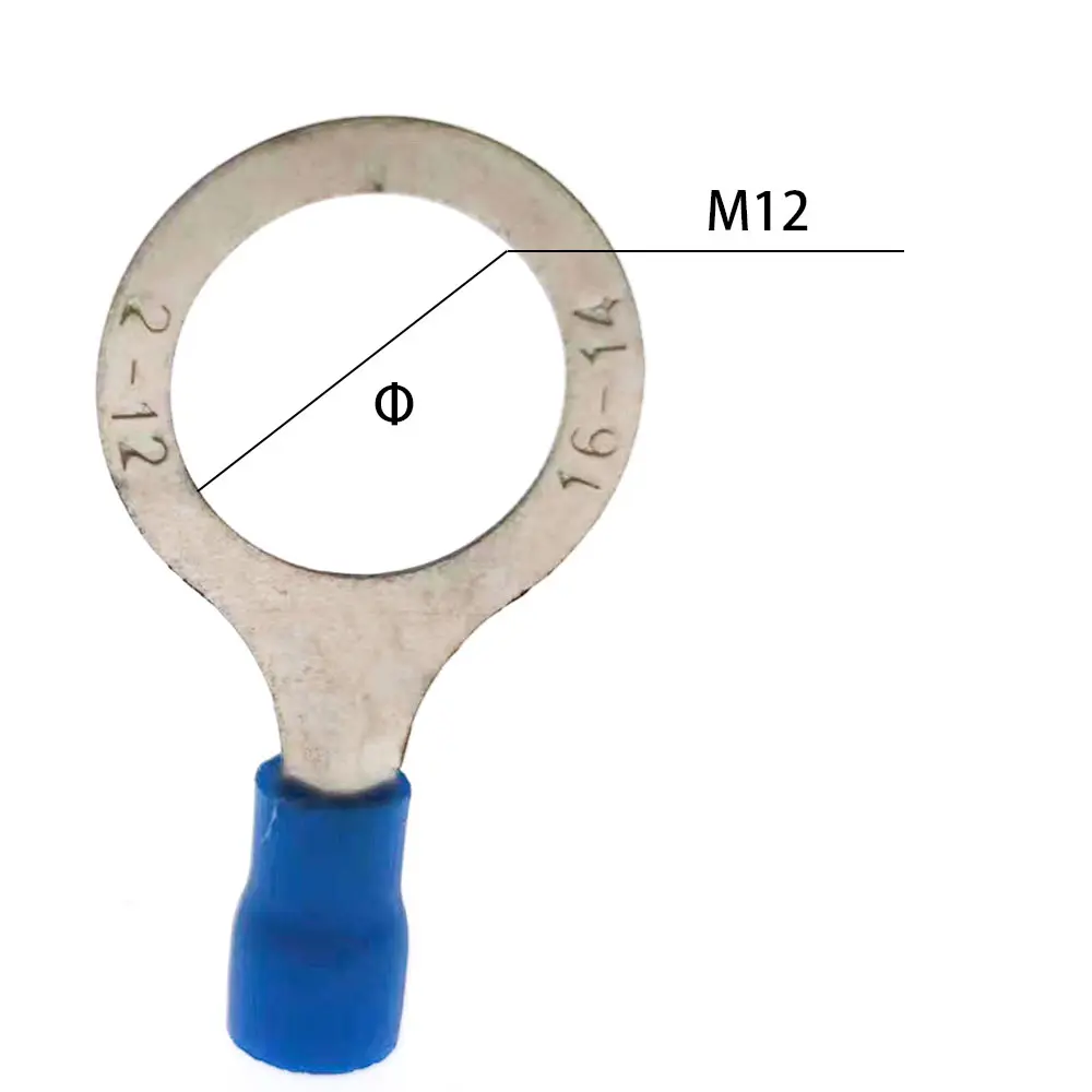 10/50/100Pcs/Lot M4-M12 mix RV2 M4/m5/m6/m8/m10/m12 16-14AWG Ring Crimp Terminal Insulated Electrical Cable Wire Connector