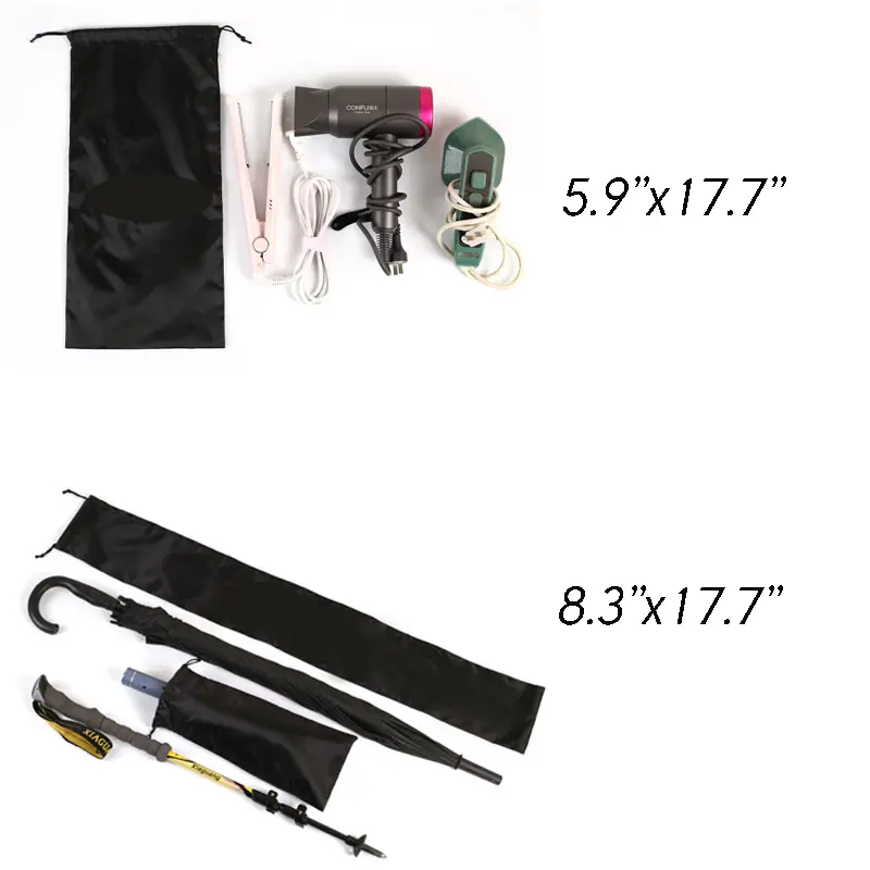 3 Pcs/Lot DINYAO Oxford Black Drawstring Bags Waterproof High Quality Dust Sacks Long Strip Household Goods Storage Pouches