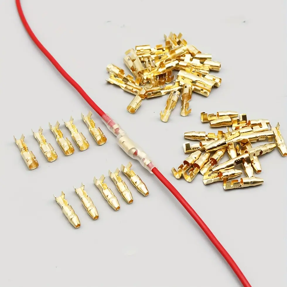 200PCS 50 Set 3.9mm Male Female Motorcycle Bullet Connector Socket Classic TerminalS For Cable Wire of 1.0 mm to 2.5 mm