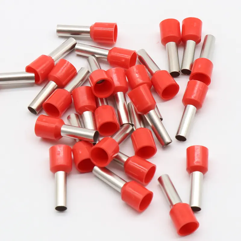 E6012 Tube insulating terminals 6MM2 100PCS/Pack Cable Wire Connector Insulating Crimp Terminal Insulated Connector E-
