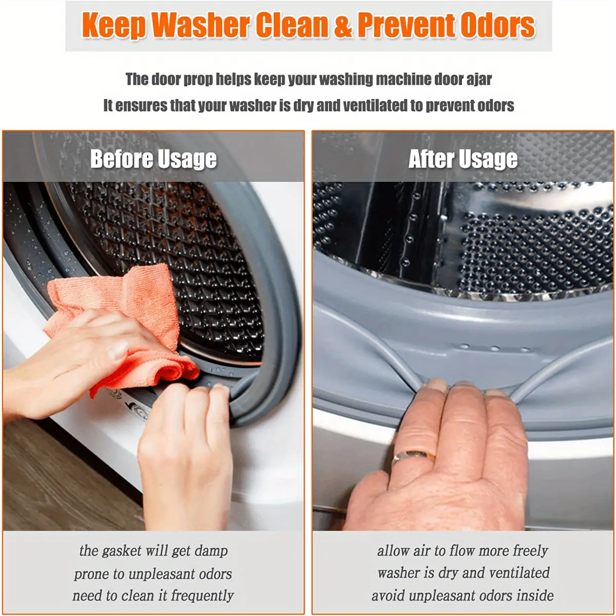 Door Magnetic Support Front-Loading Washing Machine Door Support for Hotel Balcony Bathroom Cap