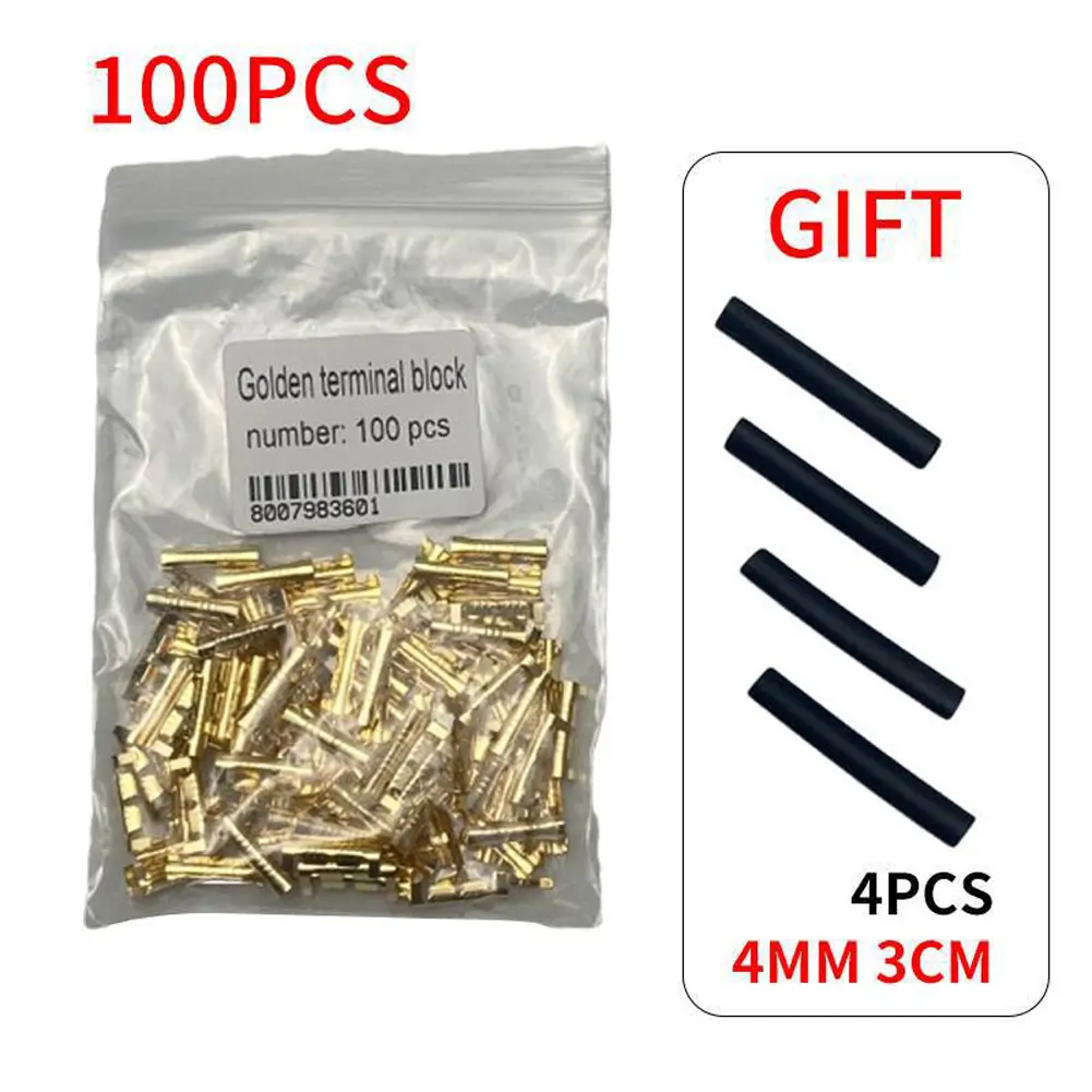 100/200Pcs Tab Cold Inserts Terminals 453 U Type 0.3-1.5mm2 Wire Connector Terminals Pressing Button Quick Connect Terminal