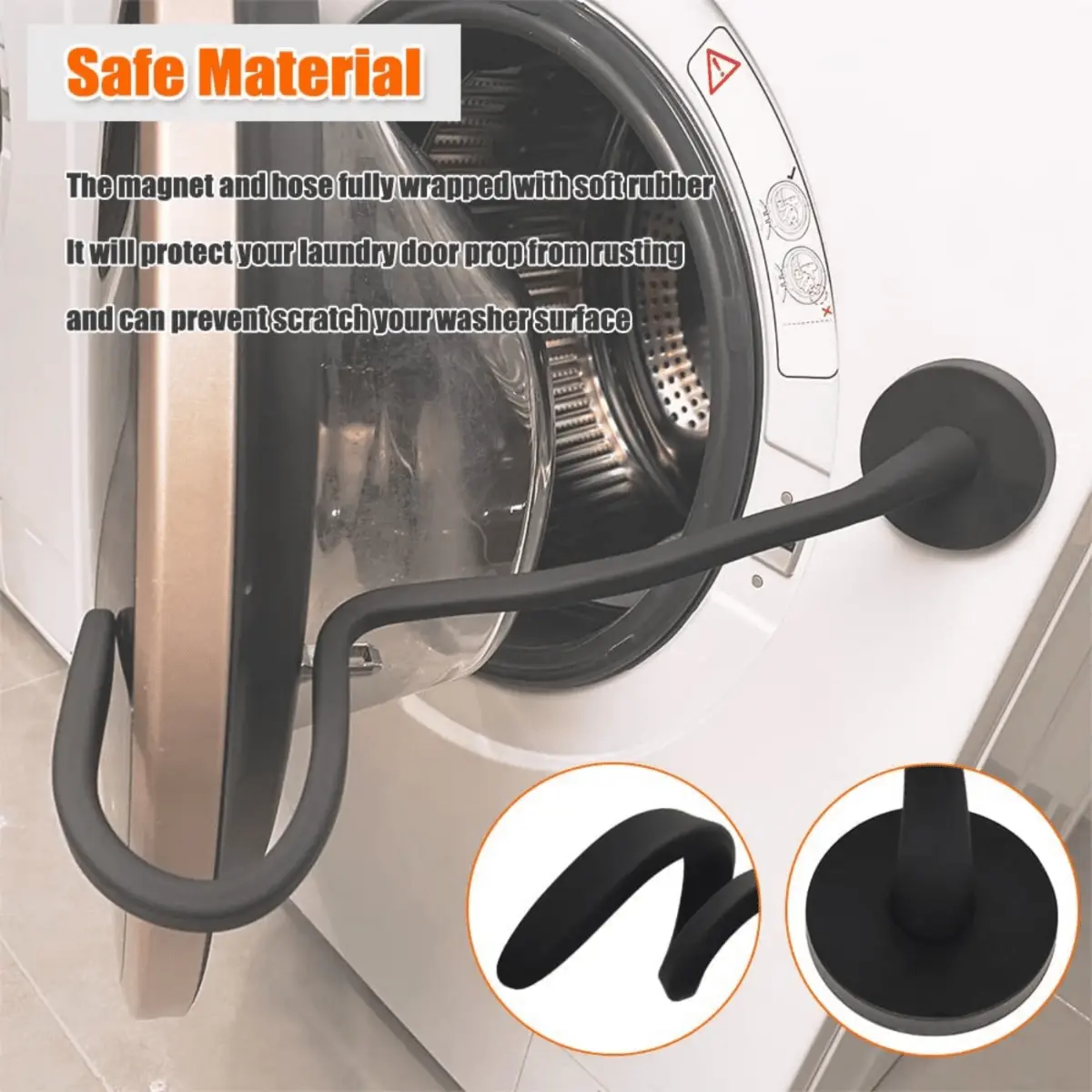 Door Magnetic Support Front-Loading Washing Machine Door Support for Hotel Balcony Bathroom Cap