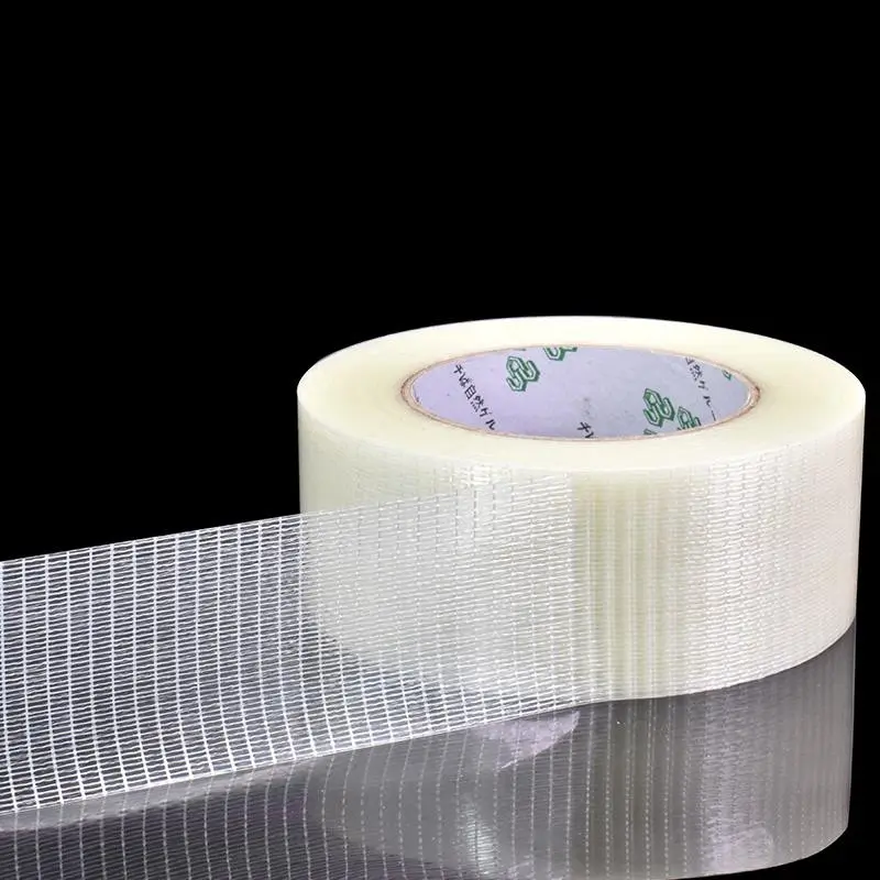 25M Grid Fiber Tape Toy Airplane Model Super Strong Mesh Single-Sided Tape Wear-Resistant  Glass Fiber Strong Reinforced tape