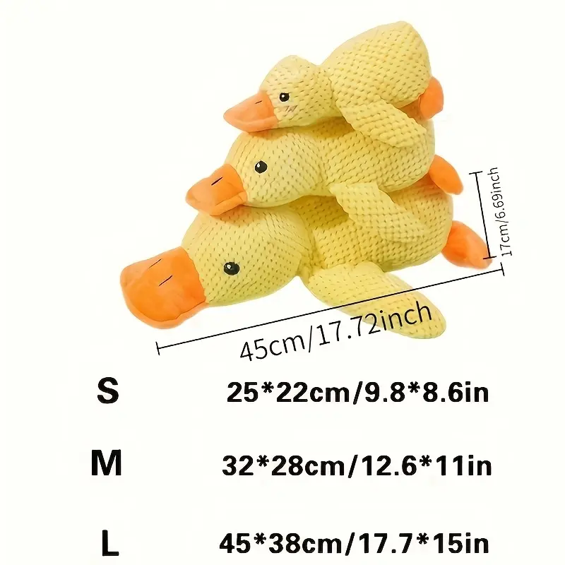 Dog Calming Duck, 2025 Yellow Duck Dog Toy, The Mellow Ducks Calming Pillow, Dogs Ducks Toy with Quacking Sound for Indoor Dogs